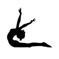 yoga silhouette vektor illustration svart och vitt