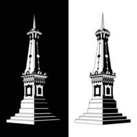 tugu yogyakarta illustration vektor ikon stad