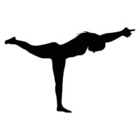 Yoga-Silhouette-Vektor-Illustration schwarz und weiß vektor