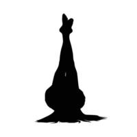 yoga silhouette vektor illustration svart och vitt