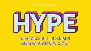 lila bunte Wellenmuster Großbuchstaben anzeigen Typografie vektor