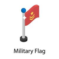 Konzepte für Militärflaggen vektor