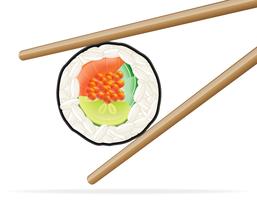 Sushi und Essstäbchen-Vektor-Illustration vektor