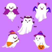 Happy Halloween Trick or Treat Geisterobjekt-Elementparty für Einladung, Banner oder Webseite. vektor