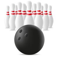 bowling boll och skulpter vektor illustration