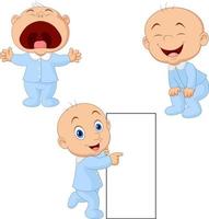 Cartoon-Baby mit verschiedenen Posen