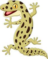 Cartoon-Gecko isoliert auf weißem Hintergrund vektor