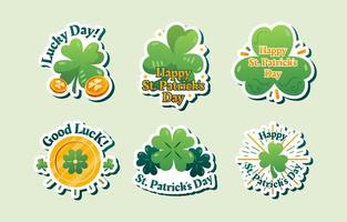 Happy St. Patrick's Day Sticker-Sammlung vektor