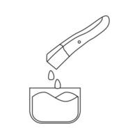 Schwarz-Weiß-Vektorillustration von in Ketchup getauchten Pommes zum Färben von Buch und Doodle vektor