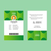 Grüne ID-Kartenvorlage vektor