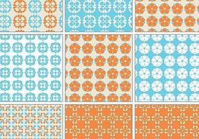 Blå och orange Retro Vector Pattern Pack