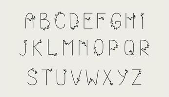 en uppsättning bokstäver isolerade på vitt. typografiska alfabetet för din design logotyp, typsnitt, vykort, bröllopsinbjudan. vektor alfabet