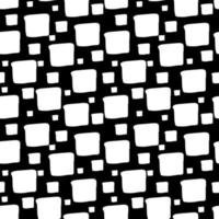 quadratisches, unebenes, nahtloses Muster. textur schwarz-weiß-illustration vektor