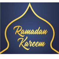 Ramadan-Kareem-Moschee mit Text vektor