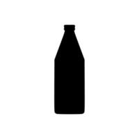 Weinflasche-Silhouette-Symbol. Formelement für Alkoholgetränke. Vektor-Illustration isoliert auf weißem Hintergrund vektor