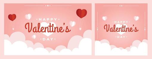 valentinstag hintergrund grußkarte poster banner mit romantischen herzen rosa element vektor