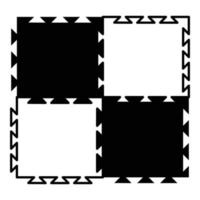 pussel sport matta med skum spela koncept tatami ikon svart färg vektor illustration platt stil bild