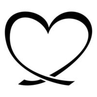 band hjärta ikon svart färg vektor illustration platt stil bild