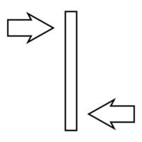 Offset-Bildmusterbezeichnung auf dem Tapetensymbol Symbol Umriss schwarze Farbvektorillustration Flat Style Image vektor