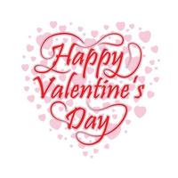glad alla hjärtans dag, typografisk formad hjärta romantisk prydnadsmall för firande, semester gratulationskort, vektordesign vektor