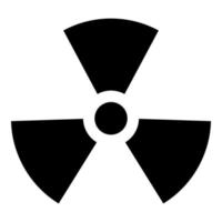 radioaktivitet symbol nukleär tecken ikon svart färg vektor illustration platt stil bild