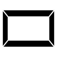 Bilderrahmen quadratische Form Symbol schwarz Farbe Vektor-illustration Flat Style Image vektor