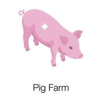 Konzepte für Schweine auf dem Bauernhof vektor