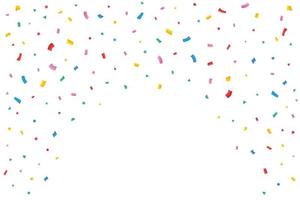 Konfetti-Vektor-Illustration für Festival-Hintergrund. rotes, grünes, goldenes, blaues konfetti. konfetti fallen, event- und partyfeierelement. vektor