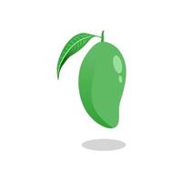 grön mango platt vektorillustration vektor