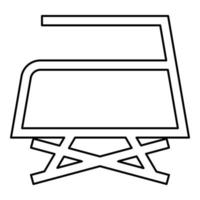 Verbotenes Bügeln ist nicht erlaubt mit Dampf Kleidung Pflegesymbole Waschkonzept Wäsche Zeichen Symbol Umriss schwarze Farbe Vektor Illustration Flat Style Image