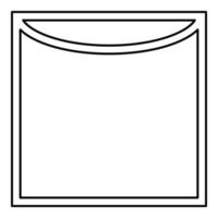 vertikale Trocknung auf Kleiderbügel Kleidung Pflegesymbole Waschkonzept Wäsche Zeichen Symbol Umriss schwarze Farbe Vektor Illustration Flat Style Image