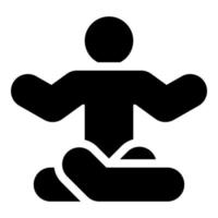 Mann in Yoga-Pose Symbol schwarz Farbe Vektor Illustration flachen Stil Bild