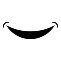 Lächeln smlie Doodle Symbol schwarz Farbe Vektor Illustration flachen Stil Bild