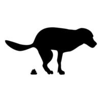 Der Hund poops Symbol Farbe schwarz Vector Illustration Flat Style Image