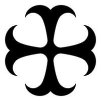 Kreuzmonogramm dokonstantinovsky Symbol des Apostelankers Hoffnungszeichen religiöses Kreuzsymbol schwarze Farbvektorillustration flaches Stilbild vektor