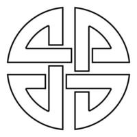 Knoten Schild Symbol des Schutzes altes Symbol vektor