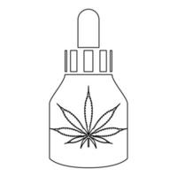 Marihuana-Medizinöl zu Marihuana-Cbd-Cannabis vektor