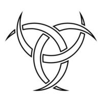 odin horn hedendom symbol ikon svart färg vektor