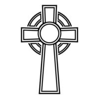 Keltisches Kreuz Symbol Farbe schwarz Vector Illustration