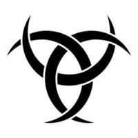 odin horn hedendom symbol ikon svart färg vektor illustration platt stil bild