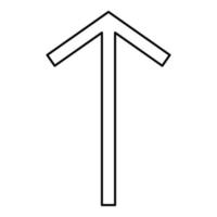 teiwaz rune telwaz tyr warrior symbol ikon svart vektor