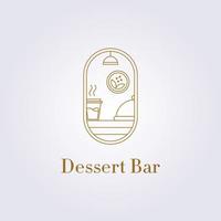 Food Street Café Bar Logo Vektor Illustration Design