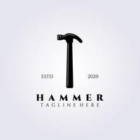 Hammer-Logo-Vektor-Illustration-design vektor