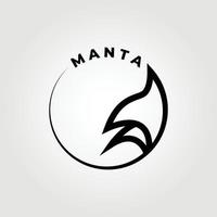 manta, stingrocka, manta fisk logotyp vektor illustration design grafik