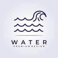 welle wasser ozean fluss logo symbol symbol zeichen element label vektor illustration design einfach linie monoline einfach minimal