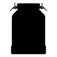 Milch kann Container Symbol schwarz Farbe Abbildung vektor