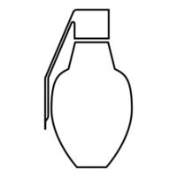 granate symbol schwarz farbe illustration umriss vektor