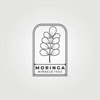 Moringa oleifera, Wunderbaum-Logo-Vektor-Illustrationsdesign, Naturmedizin, eine Million Vorteile vektor