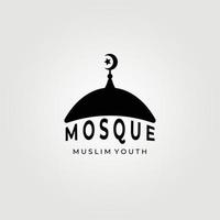 moskélogotyp, muslimsk logotyp vektorillustration designgrafik vektor