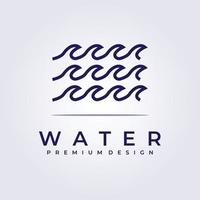 welle wasser ozean fluss logo symbol symbol zeichen element label vektor illustration design einfach linie monoline einfach minimal